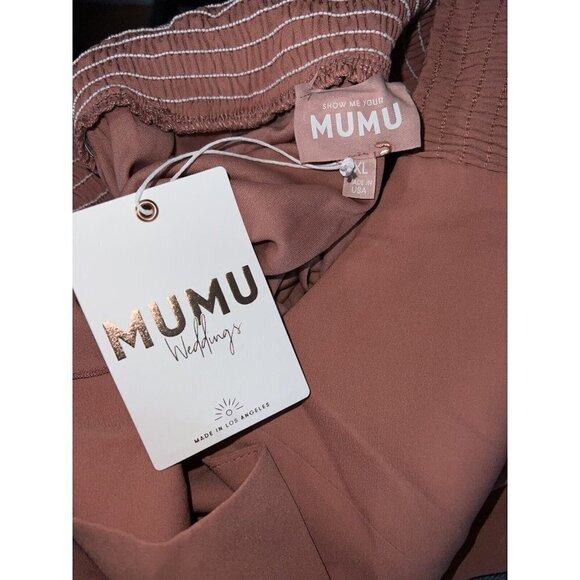 Show Me Your Mumu June Maxi Rustic Mauve Chiffon NWT XL Wedding Bridesmaid N - Picture 15 of 16